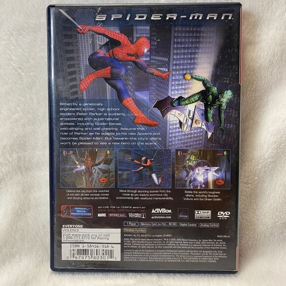 Spider-Man (PlayStation 2,2003) Greatest Hits Game CIB,Tested Excellent Conditio - Picture 3 of 3